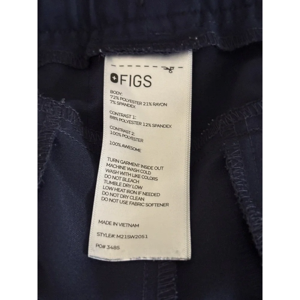 FIGS Mens Large Tansen Jogger Scrub Pants Navy Blue PO 3485 Dark Blue